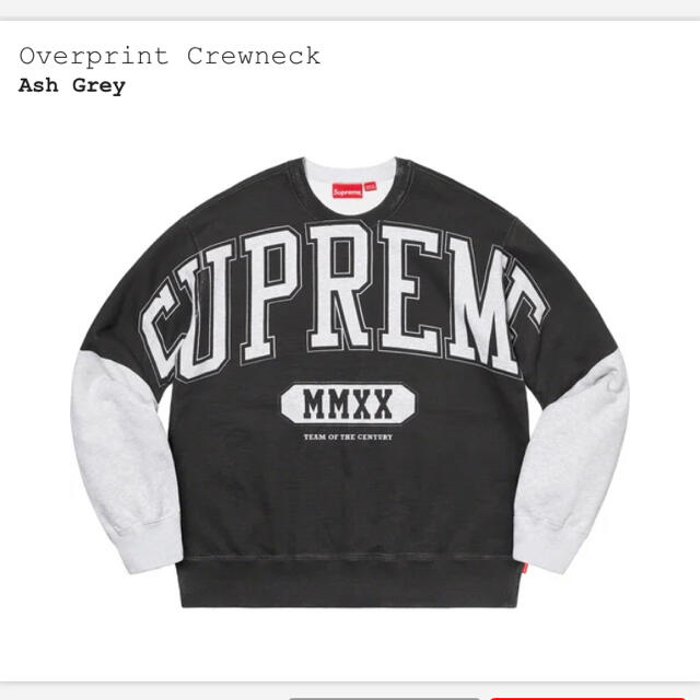 SUPREME Overprint Crewneck 未使用　L size