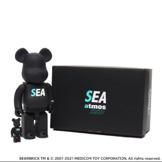 BE@RBRICK atmos x WIND AND SEA 100% u0026-