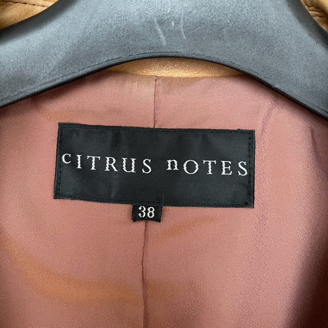 CITRUS NOTES(シトラスノーツ)のシトラスノーツ　アウター　レザー　ライダース　ジャケット　羊革　美品 レディースのジャケット/アウター(ライダースジャケット)の商品写真