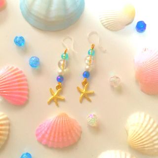 海を感じるヒトデピアス(ピアス)