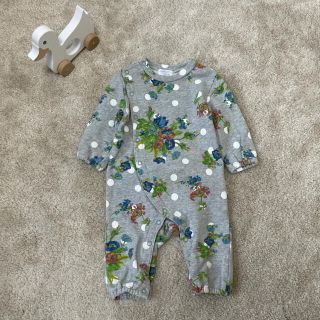 ハッカベビー(hakka baby)の● 美品 ● hakka baby ハッカ スウェット 花柄 ロンパース(ロンパース)