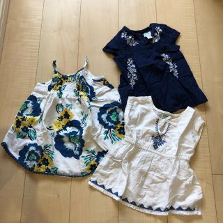 オールドネイビー(Old Navy)のOLD NAVY 夏用シャツ3枚セット 80〜90サイズ(Ｔシャツ)