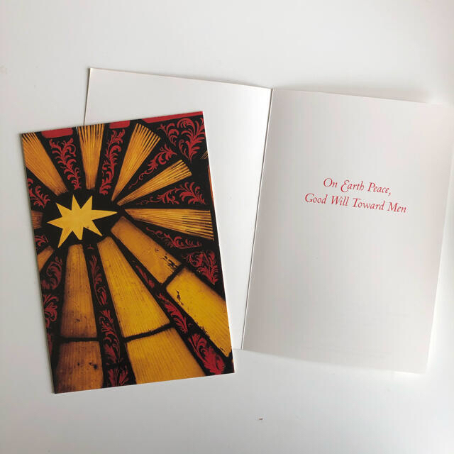【およお様専用】メトロポリタン美術館　星のクリスマスカード5枚セット ハンドメイドの文具/ステーショナリー(カード/レター/ラッピング)の商品写真