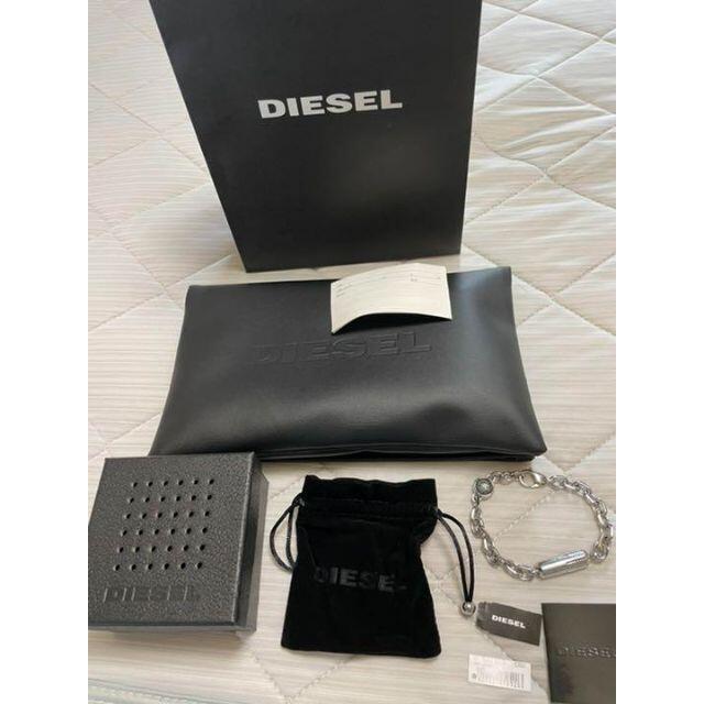 DIESEL(ディーゼル)のDIESEL ブレスレット ディーゼル チェーン レザー メンズ メンズのアクセサリー(ブレスレット)の商品写真