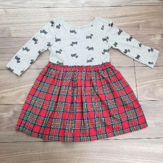 ベビーギャップ(babyGAP)のbabyGAP チェック柄ワンピース 105CM(ワンピース)