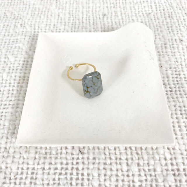 H.P.FRANCE(アッシュペーフランス)の#12 antique ring2点Franceアンティークカットガラス＆パーツ ハンドメイドのアクセサリー(リング)の商品写真