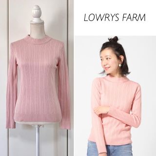 ローリーズファーム(LOWRYS FARM)のLOWRYS FARM ＳＴＲリブハイネックプルオーバー(カットソー(長袖/七分))