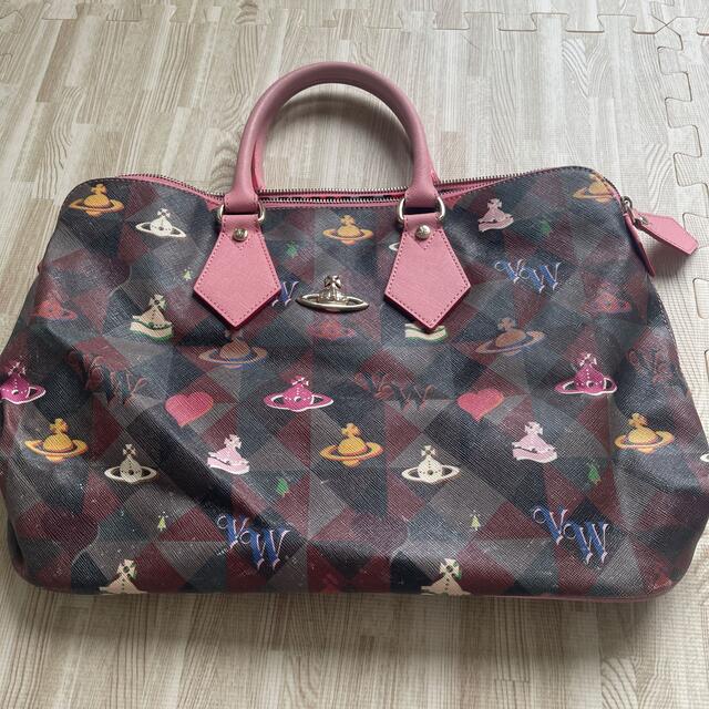 Vivienne Westwood(ヴィヴィアンウエストウッド)のヴィヴィアンウエストウッド　色褪せあり　かわいい　バッグ　ロゴ レディースのバッグ(ハンドバッグ)の商品写真