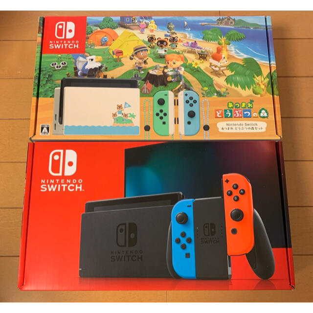 上級品 Nintendo Switch 本体　ネオンブルー　どうぶつの森付き　値下げ中 家庭用ゲーム本体