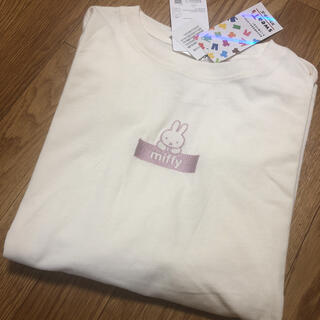 しまむら　ミッフィー　miffy 刺繍　Tシャツ　ホワイト　LL(Tシャツ(半袖/袖なし))