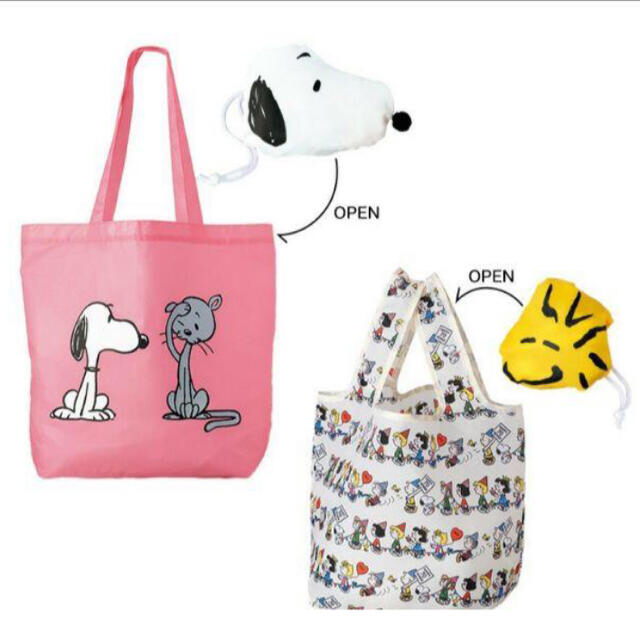 SNOOPY(スヌーピー)の【新品未使用】大人気💗リンネル　特別付録ウッドストック エコバッグ レディースのバッグ(エコバッグ)の商品写真