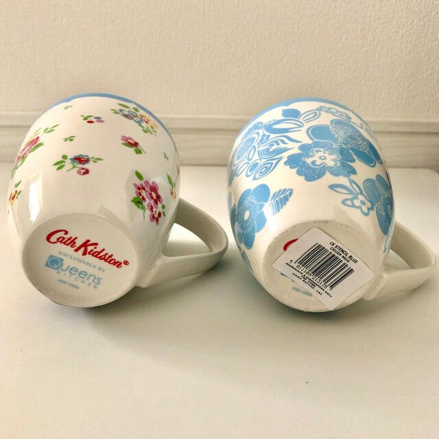 Cath Kidston(キャスキッドソン)の【CathKidston】新品◆モーニングマグペア スプリングステンシルフラワー インテリア/住まい/日用品のキッチン/食器(グラス/カップ)の商品写真