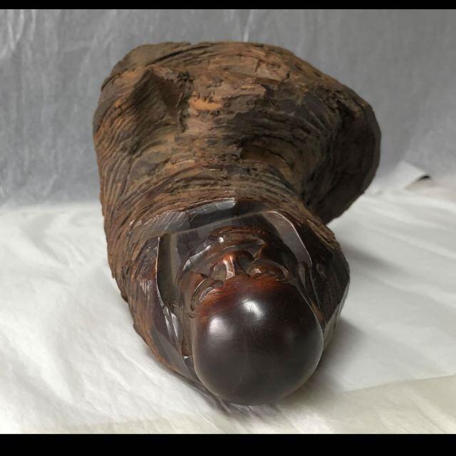 e611 木彫 達磨大師 彫刻 仏教美術 仏像 エンタメ/ホビーの美術品/アンティーク(彫刻/オブジェ)の商品写真