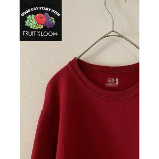 【FRUIT OF THE LOOM】 スウェット トレーナー S ワインレッド(スウェット)