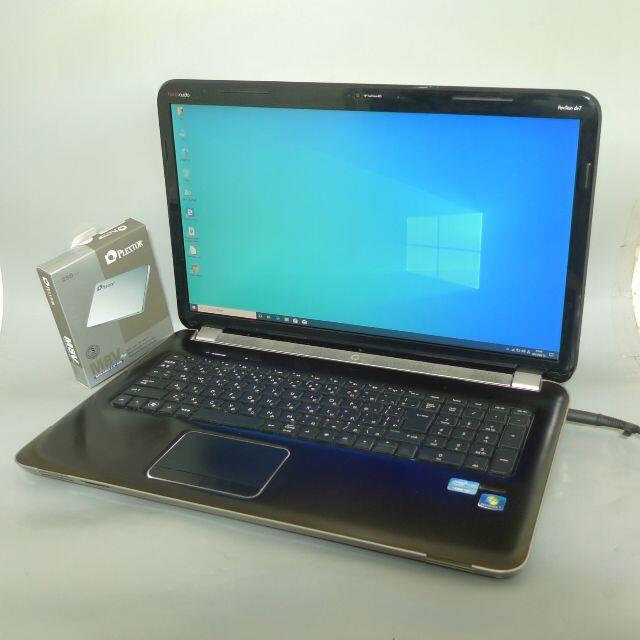 HP(ヒューレットパッカード)のdv7 ノートパソコン Core i7 8GB 新品SSD256GB スマホ/家電/カメラのPC/タブレット(ノートPC)の商品写真