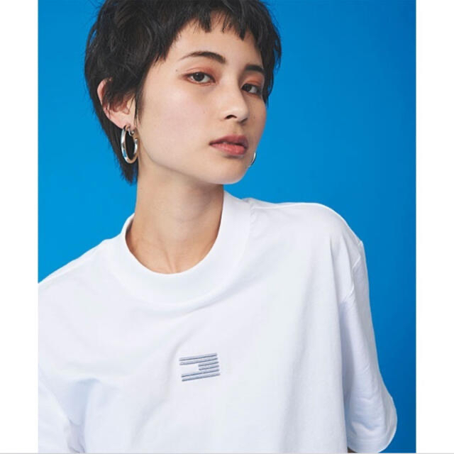 TOMMY HILFIGER(トミーヒルフィガー)のトミーヒルフィガー　アイコンハイネックTシャツ　サイズS レディースのトップス(Tシャツ(半袖/袖なし))の商品写真