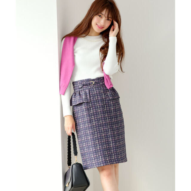 MISCH MASCH(ミッシュマッシュ)のペプラムタイトスカート レディースのスカート(ひざ丈スカート)の商品写真