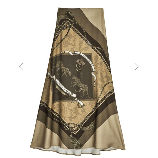 Ameri VINTAGE(アメリヴィンテージ)の 新品　MEDI TWIN CHEETAH FAKE SCARF SKIRT  レディースのスカート(ロングスカート)の商品写真