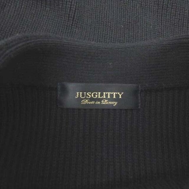 JUSGLITTY(ジャスグリッティー)のジャスグリッティー 21SS シャツドッキングニットプルオーバー 長袖 M 紺 レディースのトップス(シャツ/ブラウス(長袖/七分))の商品写真