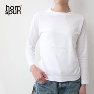 ビームス(BEAMS)のhomspun✨ホームスパン 天竺 クルーネック ロングTシャツ カットソー(Tシャツ(長袖/七分))