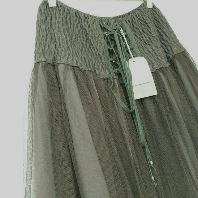 Ungrid(アングリッド)のUngrid 2wayチュールスカート レディースのスカート(ひざ丈スカート)の商品写真