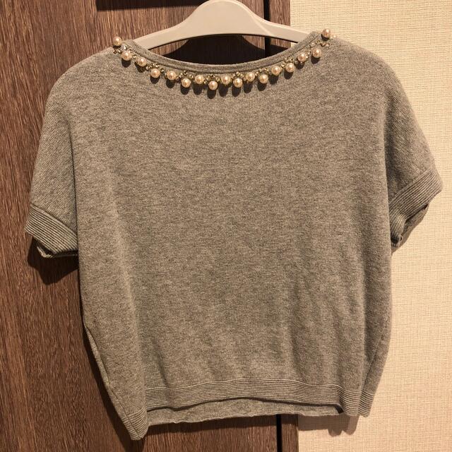 QUEENS COURT(クイーンズコート)の半袖ニット　【QUEENS COURT】 レディースのトップス(Tシャツ(半袖/袖なし))の商品写真