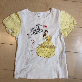 エヌナチュラルビューティーベーシック(N.Natural beauty basic)のナチュビューDisneyコラボ品　美女と野獣ベルTシャツ115-125cm(Tシャツ/カットソー)