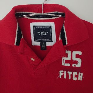 アバクロンビーアンドフィッチ(Abercrombie&Fitch)のアバクロ　ポロシャツ　赤色　S(ポロシャツ)