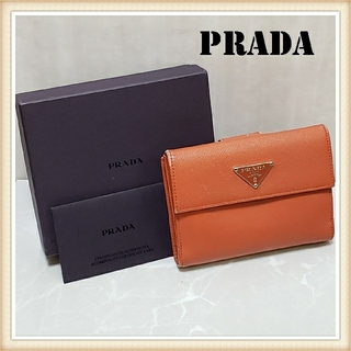 プラダ(PRADA)の【箱つき】PRADA プラダ 2つ折り財布 サフィアーノレザー(財布)