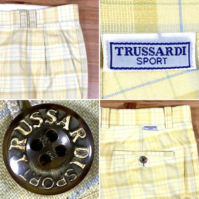 TRUSSARDI GOLF トラサルディゴルフ 2タック ワイドスラックス