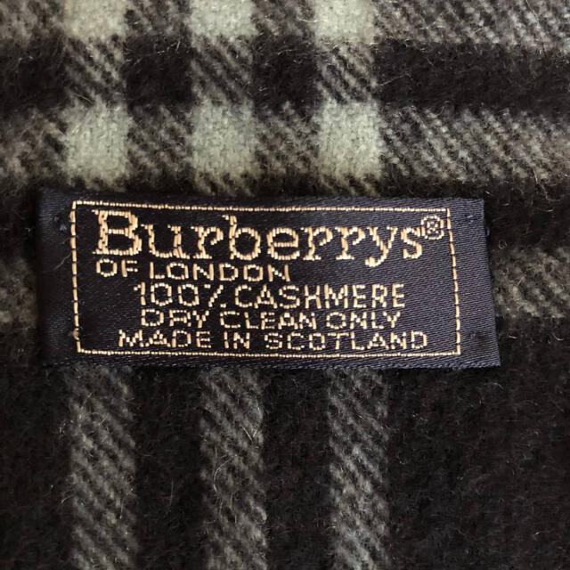 BURBERRY(バーバリー)のBURBERRY バーバリー チェック カシミヤマフラー ストール ネイビー  レディースのファッション小物(マフラー/ショール)の商品写真