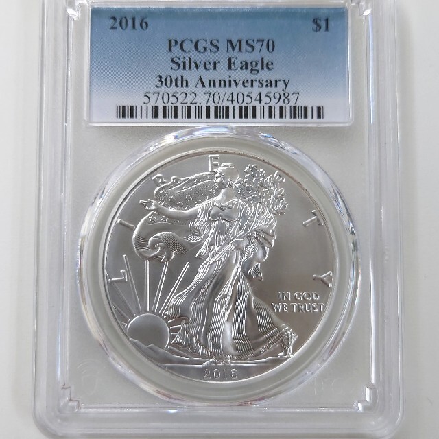 ご自身の安全資産に【2016 MS70】シルバー イーグル銀貨 未使用 PCGS 純銀 30th