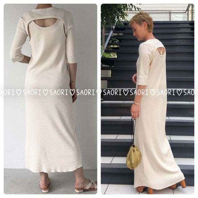 TODAYFUL(トゥデイフル)のTODAYFUL【美品】BackLayered Rib Dress ｴｸﾘｭ レディースのワンピース(ロングワンピース/マキシワンピース)の商品写真