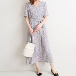 イエナ(IENA)の【美品】IENA イエナ　カシュクールプリントワンピース　(ロングワンピース/マキシワンピース)