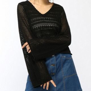 ウィゴー(WEGO)の70％off コットンニット　クロップドクロシェセーター(ニット/セーター)