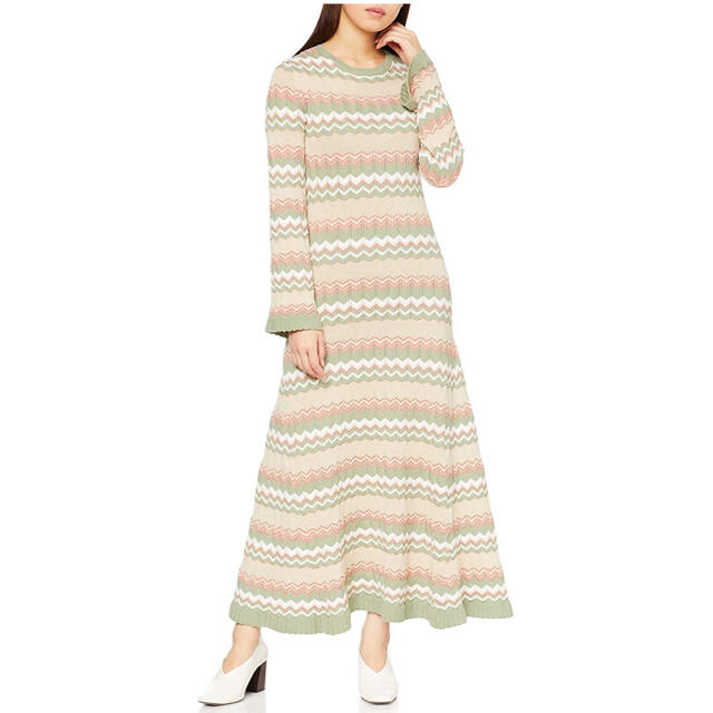 SNIDEL - 新品タグ付き♡snidel♡マルチボーダーニットワンピースの