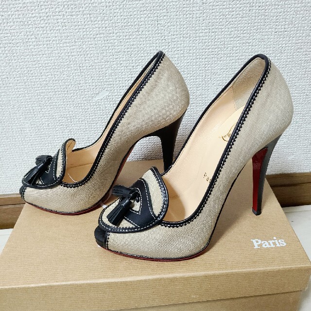 Christian Louboutin(クリスチャンルブタン)の【最終値下げ】クリスチャンルブタン　オープントューパンプス レディースの靴/シューズ(ハイヒール/パンプス)の商品写真