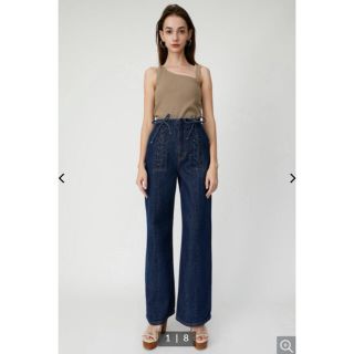 マウジー(moussy)のM☆様専用出品 LACE UP WIDE DENIM 元値15180 試着のみ(デニム/ジーンズ)