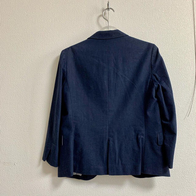 青山(アオヤマ)のネイビー リネンジャケット レディースのフォーマル/ドレス(スーツ)の商品写真