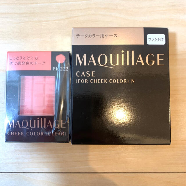 MAQuillAGE(マキアージュ)のマキアージュ チークカラー(クリア) PK222 ケース付き コスメ/美容のベースメイク/化粧品(チーク)の商品写真