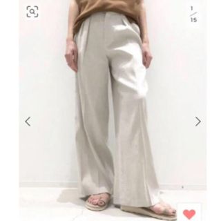 アパルトモンドゥーズィエムクラス(L'Appartement DEUXIEME CLASSE)の新品タグ付 L'Appartement Linen Tuck パンツ◆(カジュアルパンツ)