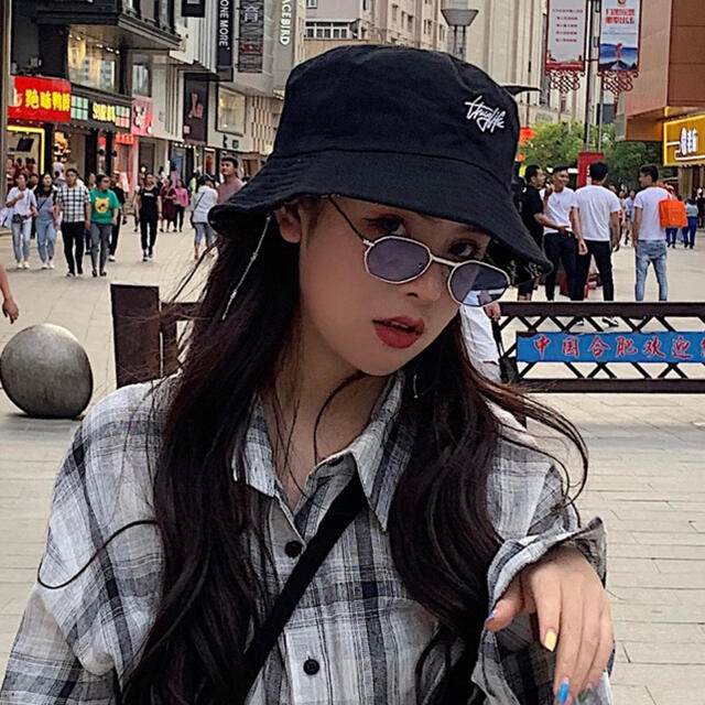 バケハ ファッション 韓国 バケットハット ストリート 黒 オルチャン 帽子の通販 by Luna @ shop｜ラクマ