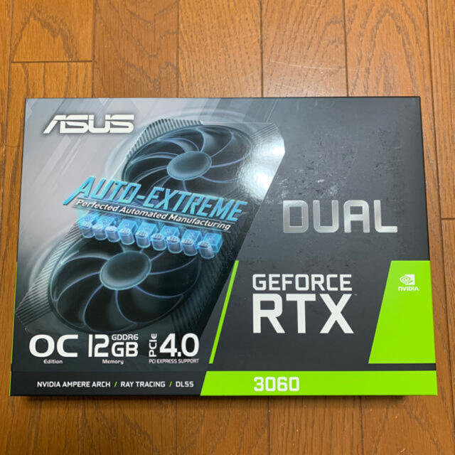 ASUS DUAL-RTX3060-O12G OCモデル 新品 未開封スマホ/家電/カメラ