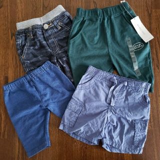 ベビーギャップ(babyGAP)の80cm 男の子 ハーフパンツ 4枚まとめ売り(1枚新品あり)(パンツ)