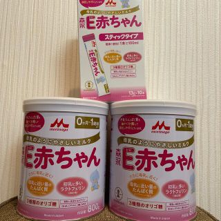 モリナガニュウギョウ(森永乳業)の森永 E赤ちゃん 800g缶 x2 ＋E赤ちゃんスティックタイプ(その他)