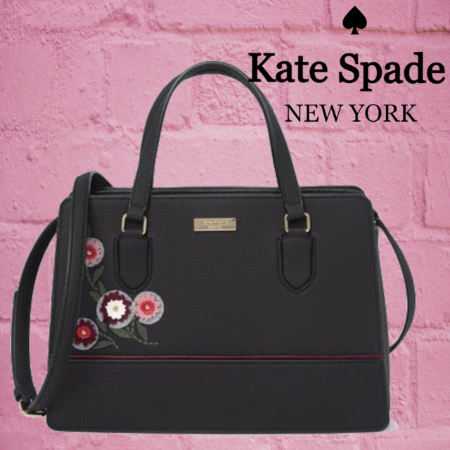 ★SALE☆【kate spade】リースフローラルレザーサッチェルバックバッグ