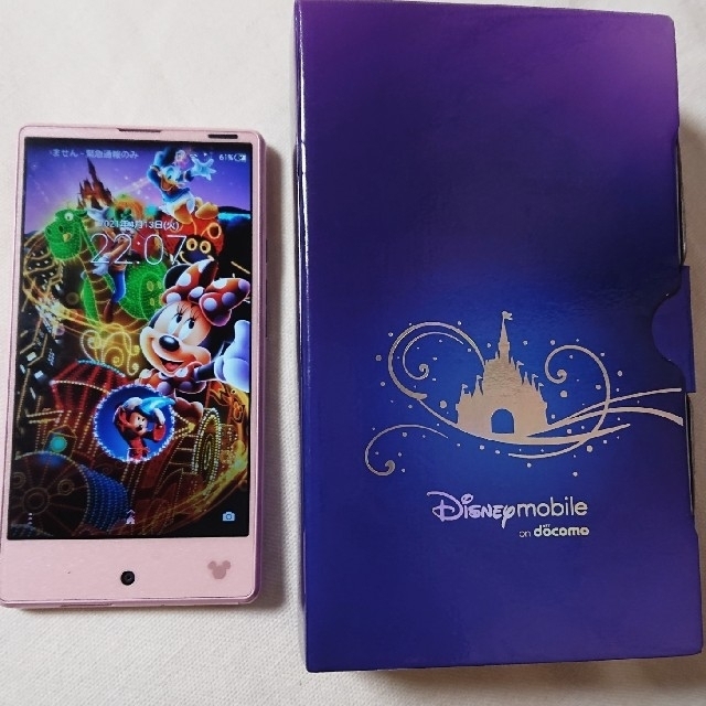 Disney(ディズニー)のディズニー・モバイルDM-01Hピンク スマホ/家電/カメラのスマートフォン/携帯電話(スマートフォン本体)の商品写真