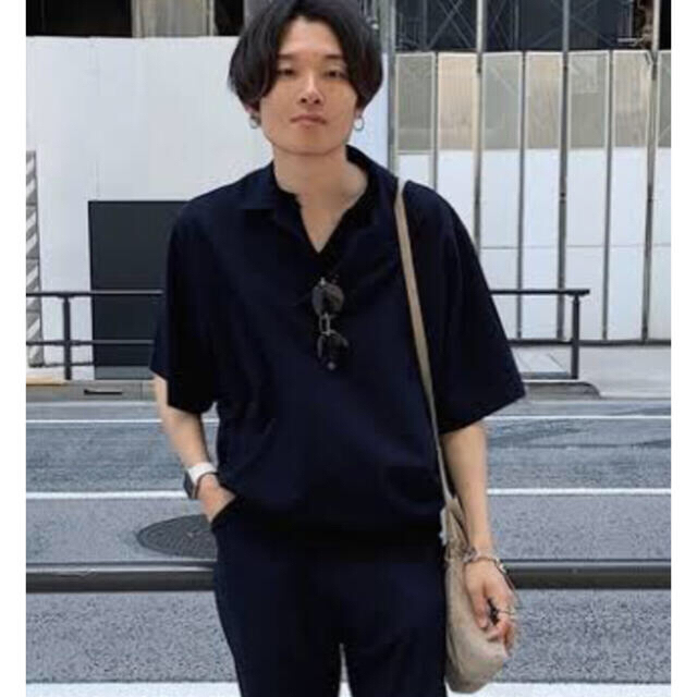 SUNSEA(サンシー)のSUNSEA  SNM blue  POLO ネイビー　サイズ3 メンズのトップス(ポロシャツ)の商品写真