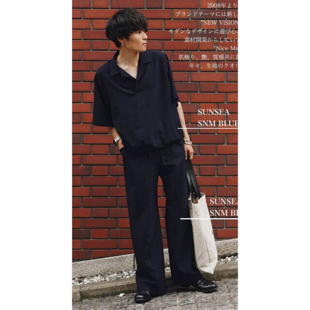 SUNSEA - SUNSEA SNM blue POLO ネイビー サイズ3の通販 by TOM's shop