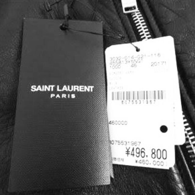 Saint Laurent(サンローラン)の■使用数回美品■16aw■サンローラン■ma-1■46■エディ期■定価50万 メンズのジャケット/アウター(レザージャケット)の商品写真